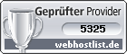 Geprüfter Provider 5325 bei webhostlist.de